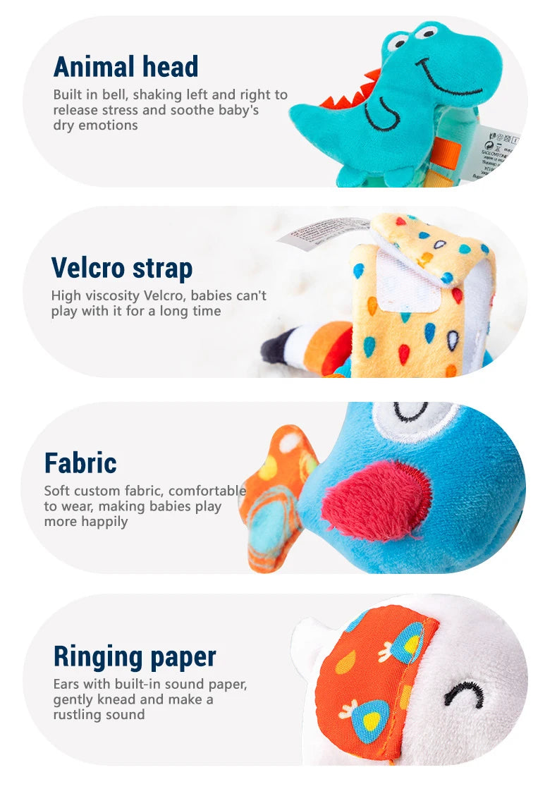 Baby Wrist Rattle Set Newborn Sensory Toys Soothing Gift