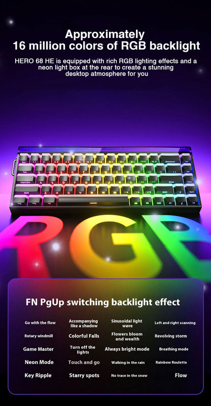Mechanical Gaming Keyboard 68 Key RGB Compact Esports