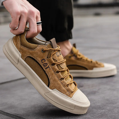 Durable men's outdoor sneakers - anti-slip wear-resistant fabric upper, for hiking and casual everyday