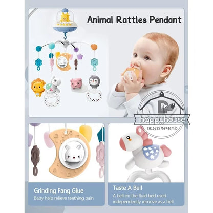 Muzikale Wieg Mobiel Pasgeboren Sensorische Speelgoed Lichtprojector