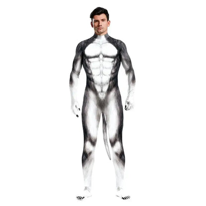 Husky kostyme heldrakt unisex par Halloween-fest