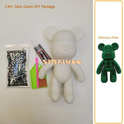 Diamantmalerei Set 5D Vollbohrung Kristall Bär Puppe Weihnachten 2025 DIY Strass Mosaik Funkelnde Wohnkultur Geschenk