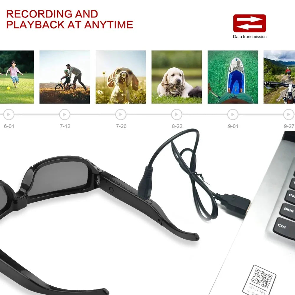 Mini Glasses Camera 1080P HD Wearable Sunglasses Video Recorder TikTok Viral Fall 2025 Hands Free Recording