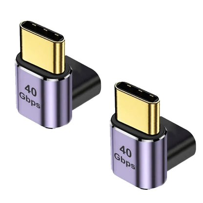 Adaptador Usb C 40Gbps Extensor de 90 Grados en Ángulo Recto 100W
