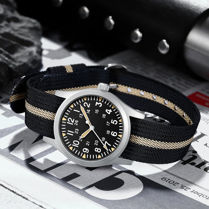 Militær Quartz Feltur 37mm Safir Efterår 2025