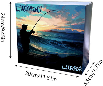 Calendario de Adviento de Pesca Kit de Cuenta Regresiva de Navidad de 24 Días