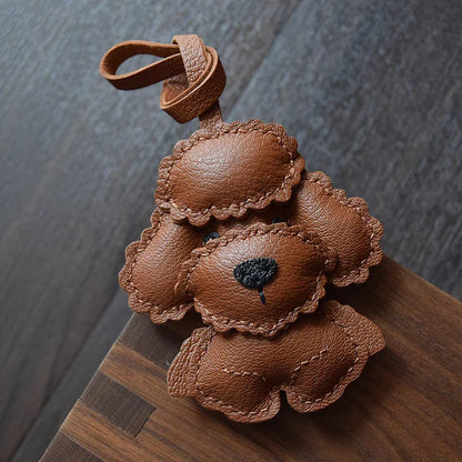 Porte-clés porte-bonheur en cuir sans visage noir confortable mignon cadeau