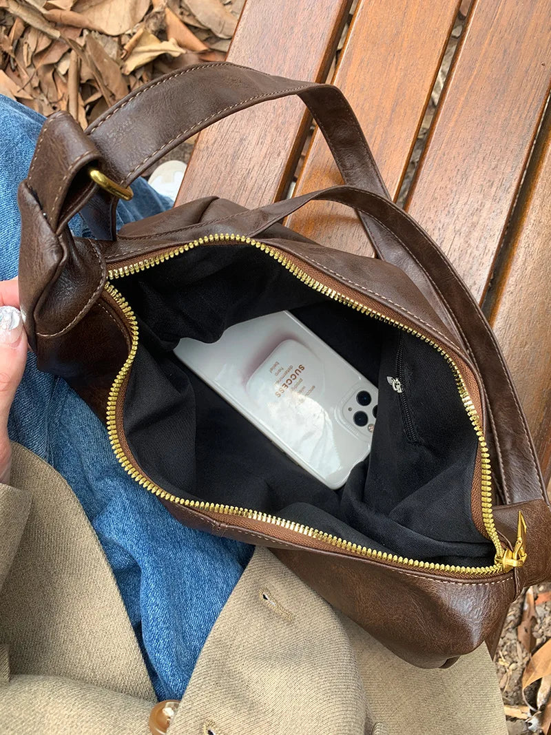 Zachte veelzijdige dames hobo tas - slouchy, nep leer