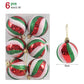 6cm Clear Glass Christmas Ornaments - 6-Pack Decorative Balls for New Year Tree, Perfect Holiday Gifts 2023