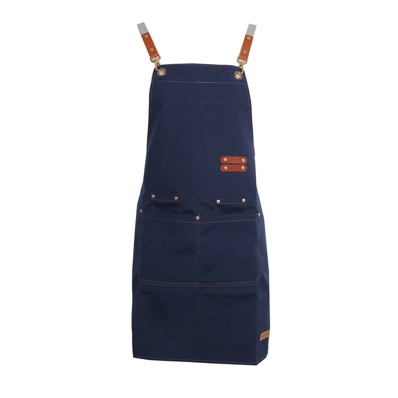 Canvas Apron Waterproof Bib Professional Cafe Catering Apron Fall 2025 Water Resistant Durable