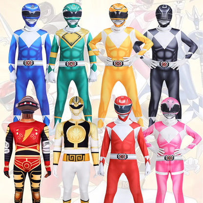 Samurai Sentai Shinkenger Power Rangers Cosplay Jumpsuit Costume Set with Mask for Adults 2026