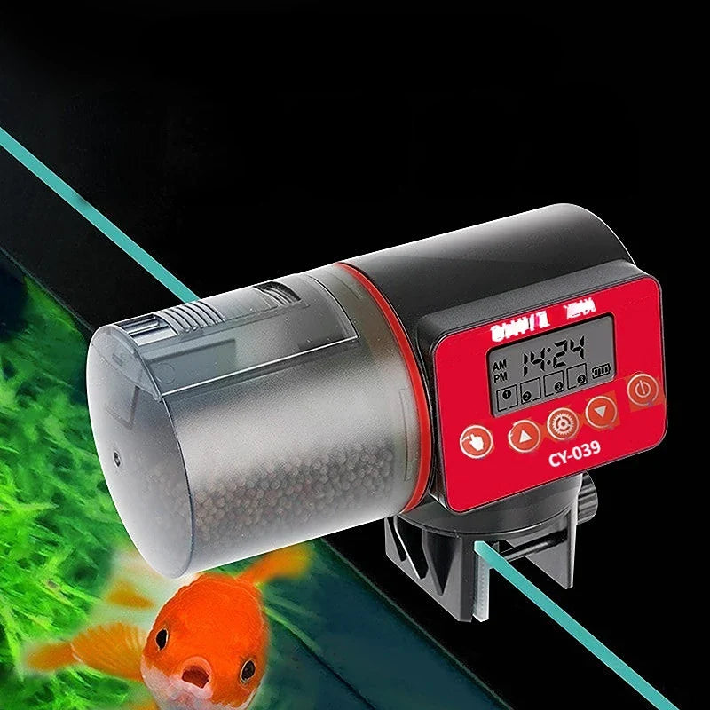 Automatischer Fischfütterer 200g Behälter Kunststoff Aquarium Futterautomat Herbst 2025 Zeitgesteuerte Freihändige Fütterung