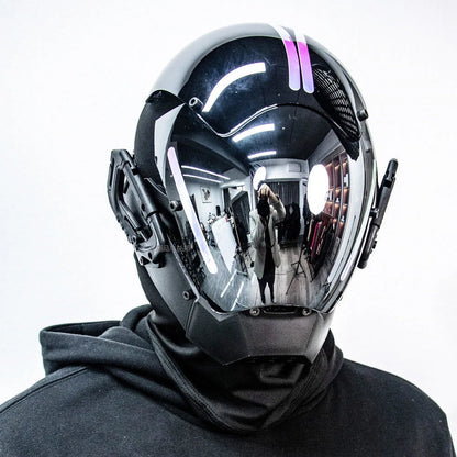 Punk Mech Technology PVC Full-Face Cosplay Mask Halloween Carnival Party Prop 2026