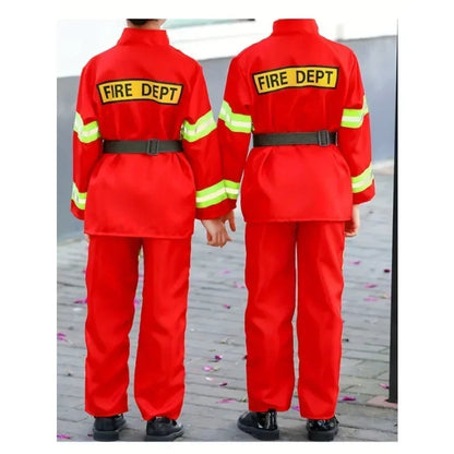 Cosplaykostuumset voor kinderen als brandweerman, met realistische speelgoeduitrusting voor jongens en meisjes, voor feestelijke optredens 2026