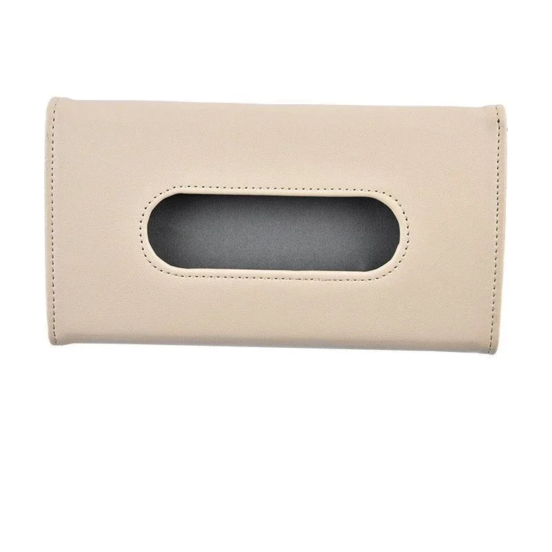 Car Tissue Box Holder - Sun Visor Accessory for Auto Interior Storage & Car Accessories PU Leather