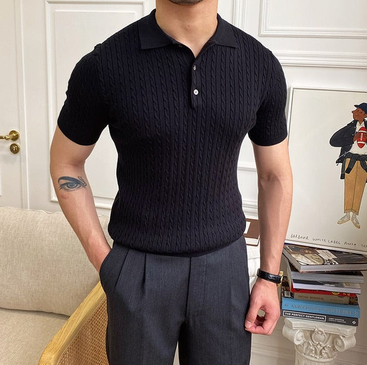 Premium Men's Polo Shirt, Short Sleeve, Cotton Blend, Timeless Design, Classic Fit for Business and Casual Wear-6