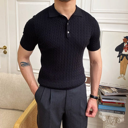 Premium Men's Polo Shirt, Short Sleeve, Cotton Blend, Timeless Design, Classic Fit for Business and Casual Wear-6