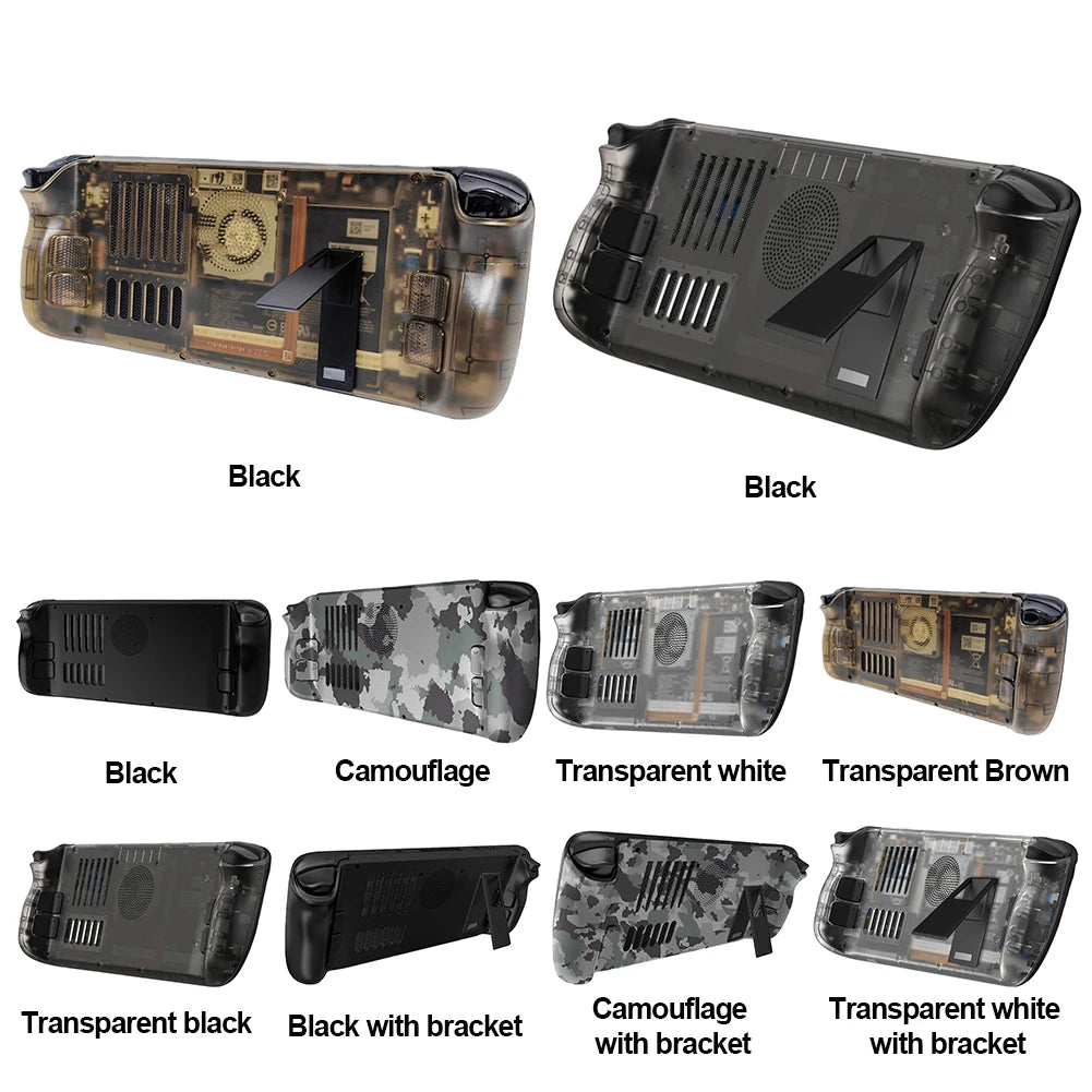 Cubierta trasera transparente para refrigeración de Steam Deck con soporte de soporte