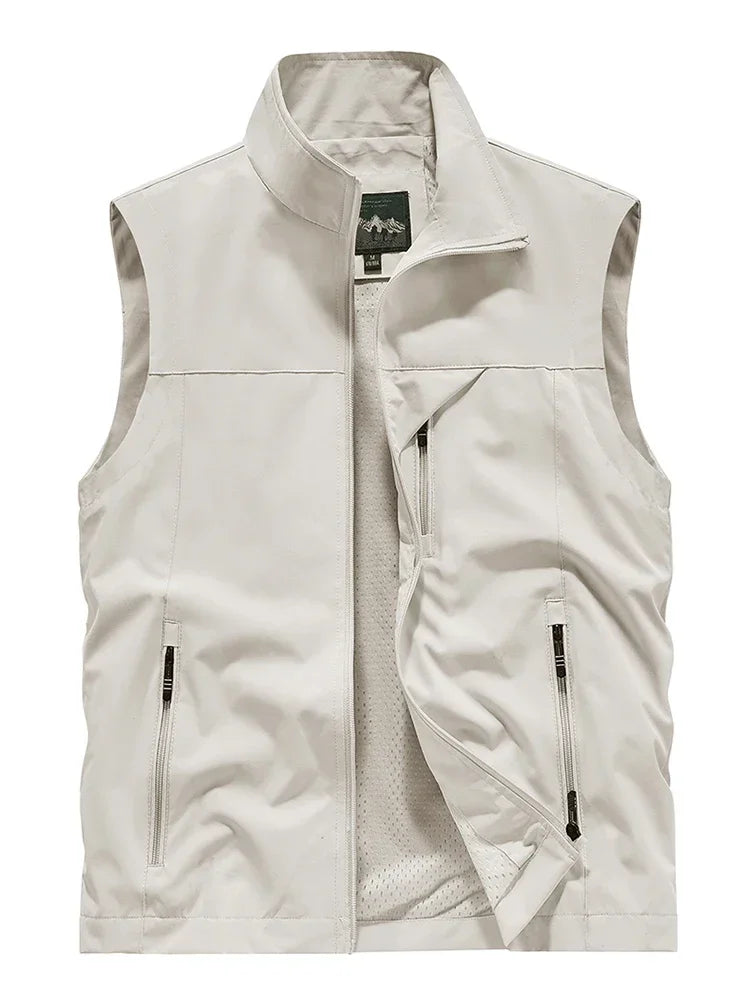 Waterproof Versatile Mens Vest - Sleeveless Polyester