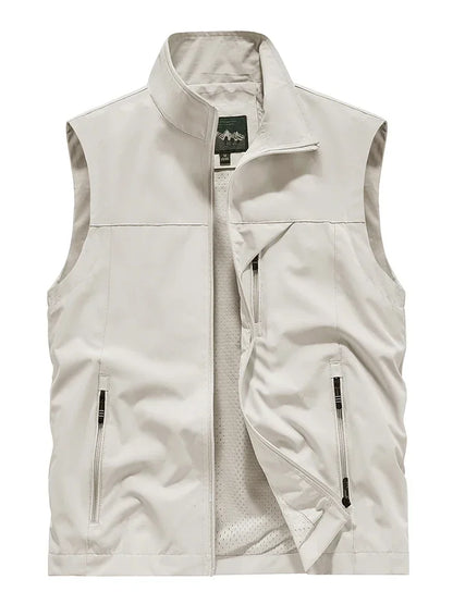 Waterproof Versatile Mens Vest - Sleeveless Polyester