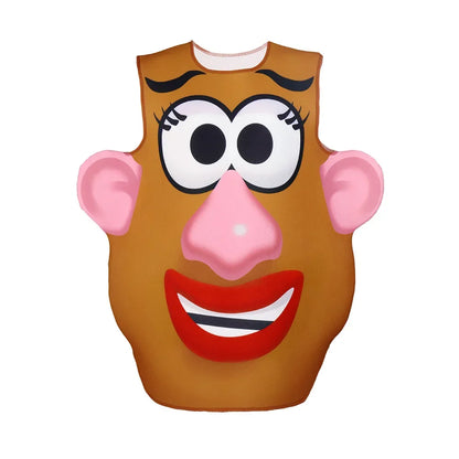 Bijpassende cosplaykostuumset voor koppels als Mr. en Mrs. Potato Head, Halloween-, carnaval- en feestoutfit 2026