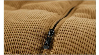 Insulating Mens Fleece Vest - Quilted Corduroy, Casual