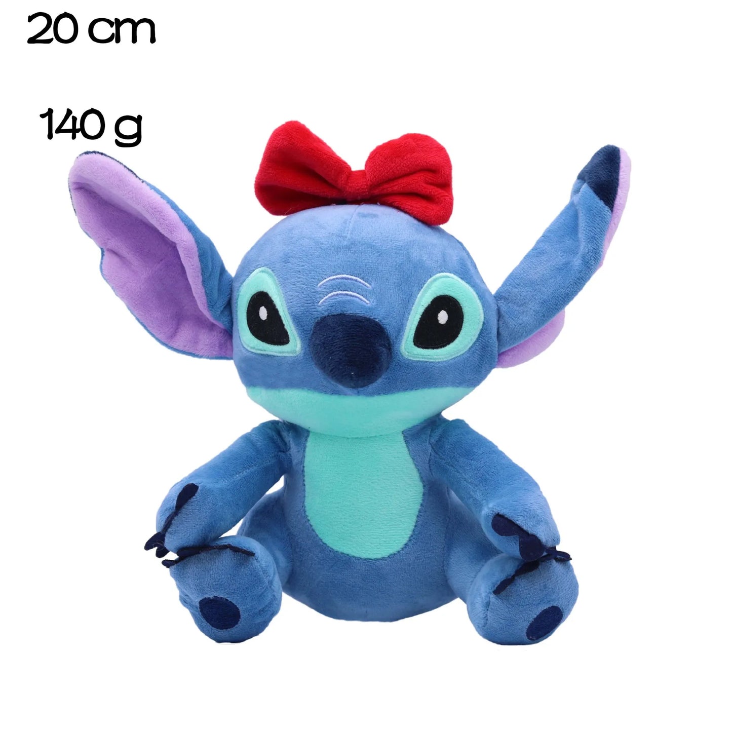 Eco-Friendly Disney Stitch Plush Doll - Soft Stuffed Animal, 20cm-25cm (7.8-9.8 inch) Gift for Kids' Birthdays