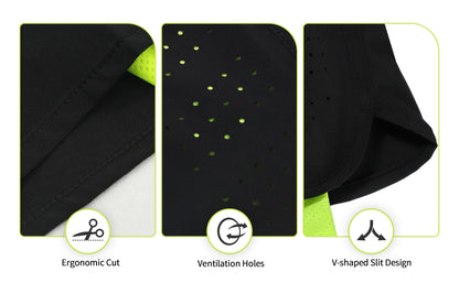 Stretchy men's 2-in-1 running shorts - longer liner, polyester blend, for jogging and gym
