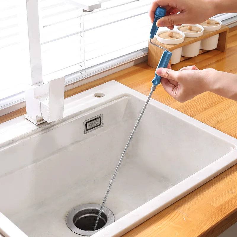 Drain Unclogger Spring Steel Wire Tool Effortless Flexible Pipe Snake For Toilets And Drains Fall 2026 Home DIY