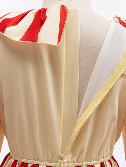 Gestreept jumpsuit voor jongens met circusclownmotief, Halloween-carnavalskostuum, verjaardagsgoochelaarsoutfit voor op het podium 2026