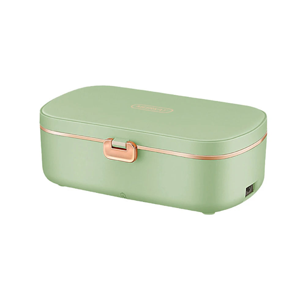 Stainless Steel Portable Electric Lunch Box - Water-Free Heating, 900ml Capacity, Ideal for Office and Travel