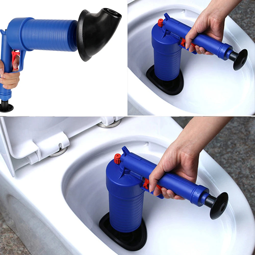 Drain Cleaner 4 Piece Plunger Kit Manual Air Pump Unblocker for Sinks Basins Drains Fall 2026 Quick Home Cleanup