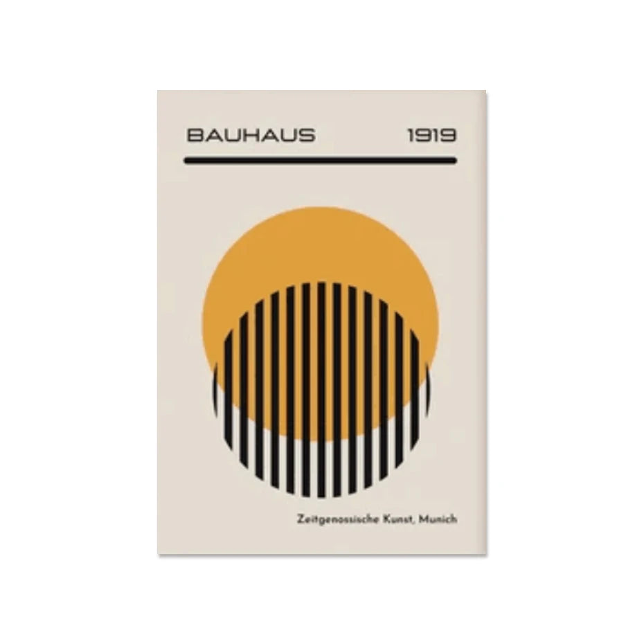 Bauhaus Abstract Geometric Posters Vertical Canvas Art
