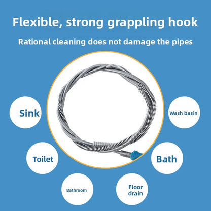 Drain Unclogger Spring Steel Wire Tool Effortless Flexible Pipe Snake For Toilets And Drains Fall 2026 Home DIY