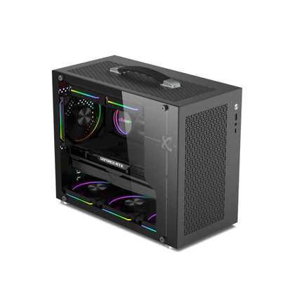 Boîtier PC Mini ITX Côté Transparent Refroidissement Liquide 240mm