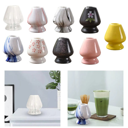 Supporto per frusta Matcha in ceramica Chasen Stand per teiera domestica