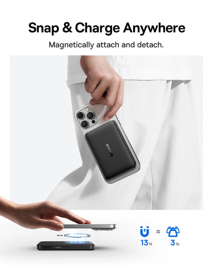 Qi2 Magnetic Power Bank 10000mAh – 15W Wireless & 22.5W USB-C Charging for iPhone & Samsung 2026