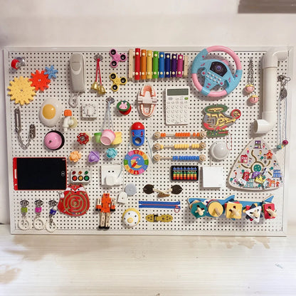 Montessori Busy Board DIY Sensory Toy for Early Learning, Interactive Activities, Enhances Motor Skills, Non-Toxic Materials, 30x40 cm