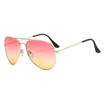 2025 Double Bridge Aviation Sunglasses - Alloy Frame, Ocean Gradient Lens, Unisex Eyewear