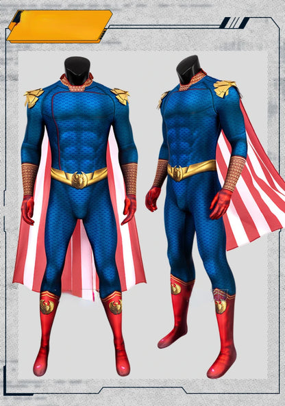 The Boys Homelander Superhero Bodysuit and Cloak Halloween Cosplay Costume for Adults XS–XXXL 2026