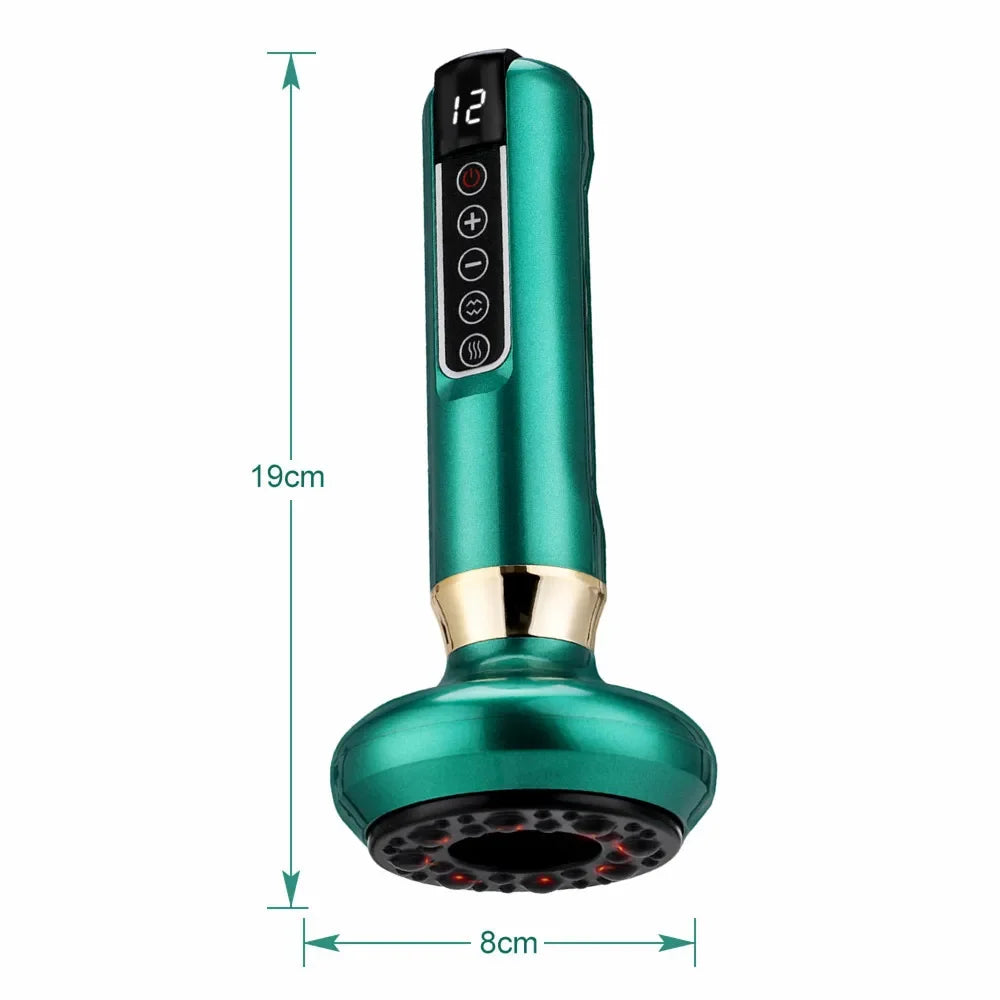 Masseur électrique par ventouses à vitesses multiples avec thérapie par aspiration et chauffage infrarouge, portable, ressort 2026 Tendance bien-être