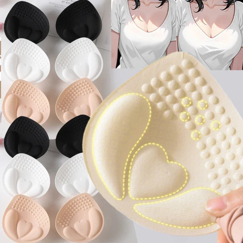 Breathable Women's Bra Pads - 3D Push-Up, Versatile Sponge Padding, For Swimsuits