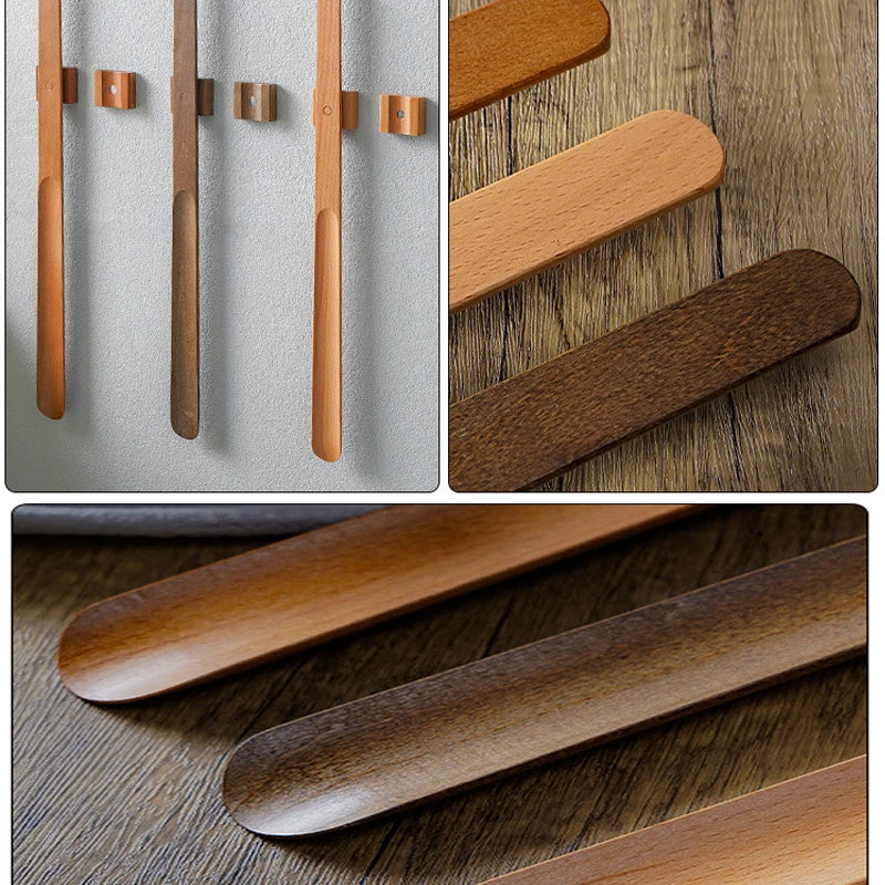 Shoehorn Wooden Magnetic 55cm Beech Long Handle Easy Wear