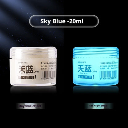 Glow in the dark pigment – lysende fluorescerende akrylmalesæt til DIY-graffiti, tasker og sko – TikTok viral 2026