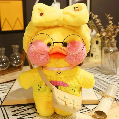 Soft Plush Yellow Duck Doll - 30cm (11.8 inch) Hyaluronic Acid Stuffed Toy for Children, Perfect Gift for Girls