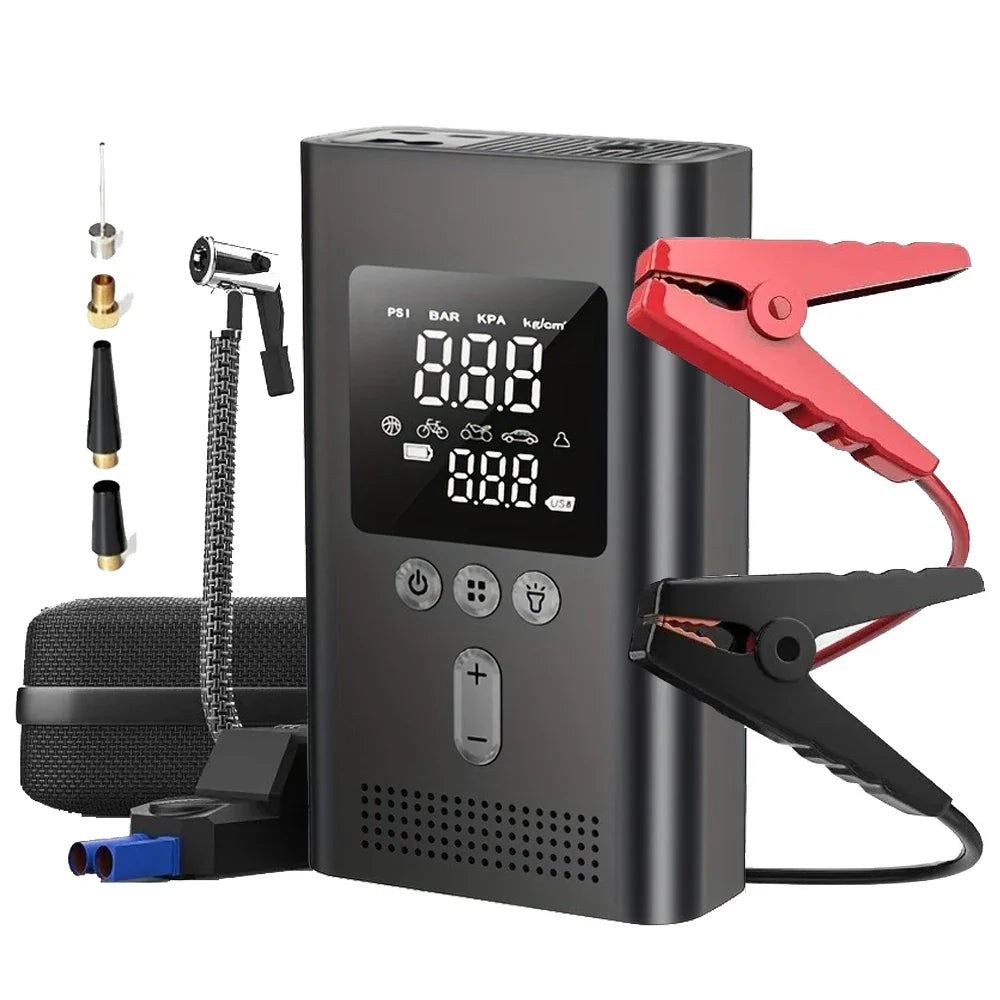 Jump Starter met luchtpomp Auto Jump Starter 3000A 150 PSI Inflator LED-licht Vallen 2025 Voorbereiding