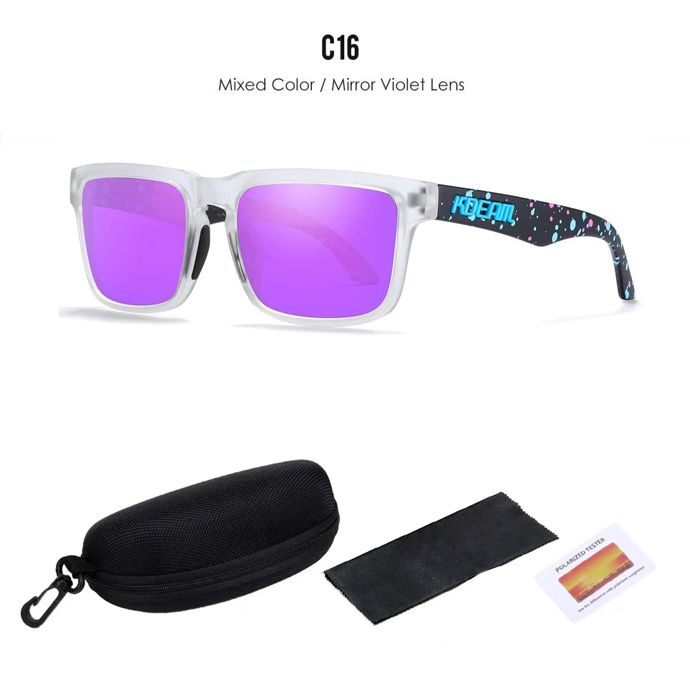 Lunettes de soleil polarisées unisexes pour l'extérieur tendance été 2026 Verres miroir légères Protection UV Idée cadeau