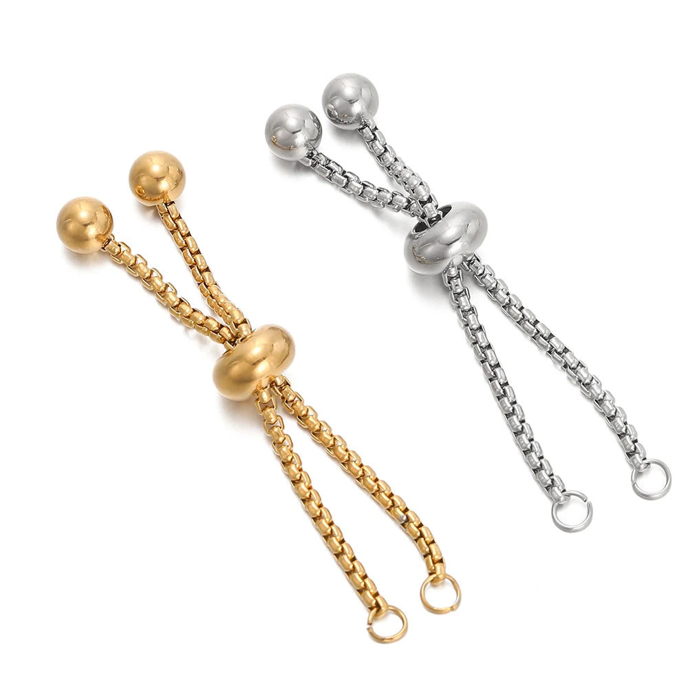 Extensores de Pulsera de Acero Inoxidable Deslizadores Ajustables 3 Piezas