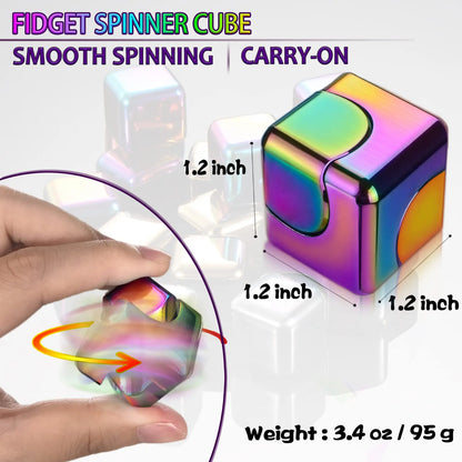Fidget Spinner Cube Metal Desk Toy Stress Relief Gadget