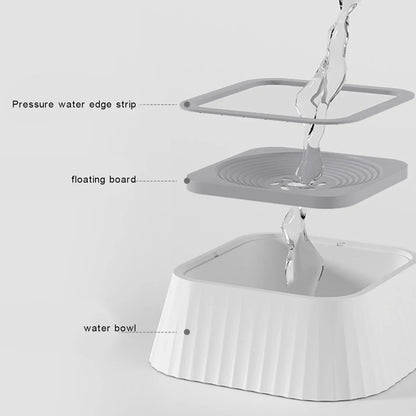 Fontana per animali con piatti galleggianti, ciotola anti-sversamento per cani